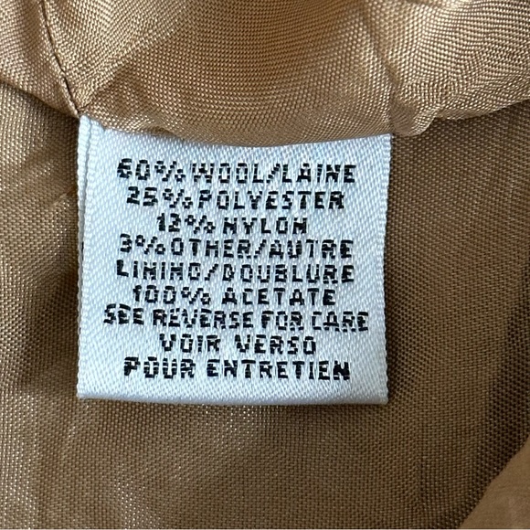 🔴 SOLD- VTG Talbots Tan Plaid Wool Blend Sleeveless Jumper Dress Academia - Picture 4 of 5